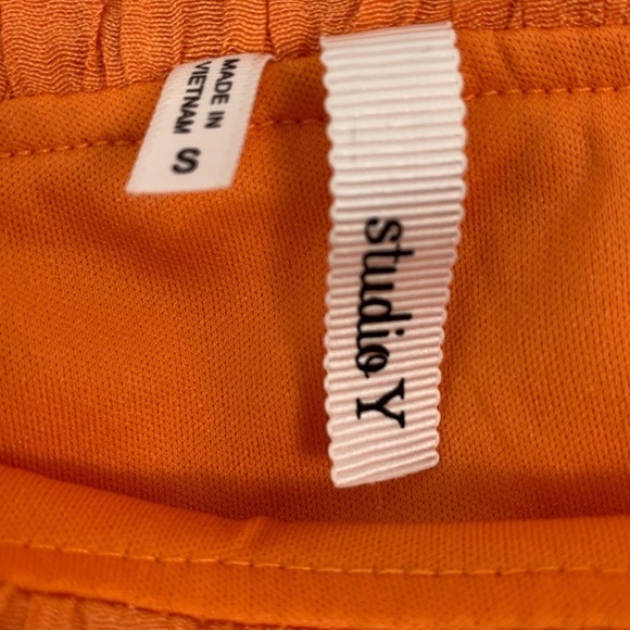 Studio Y Bright Orange High Low Handkerchief Dress Size Small New without Tag - Picture 13 of 16